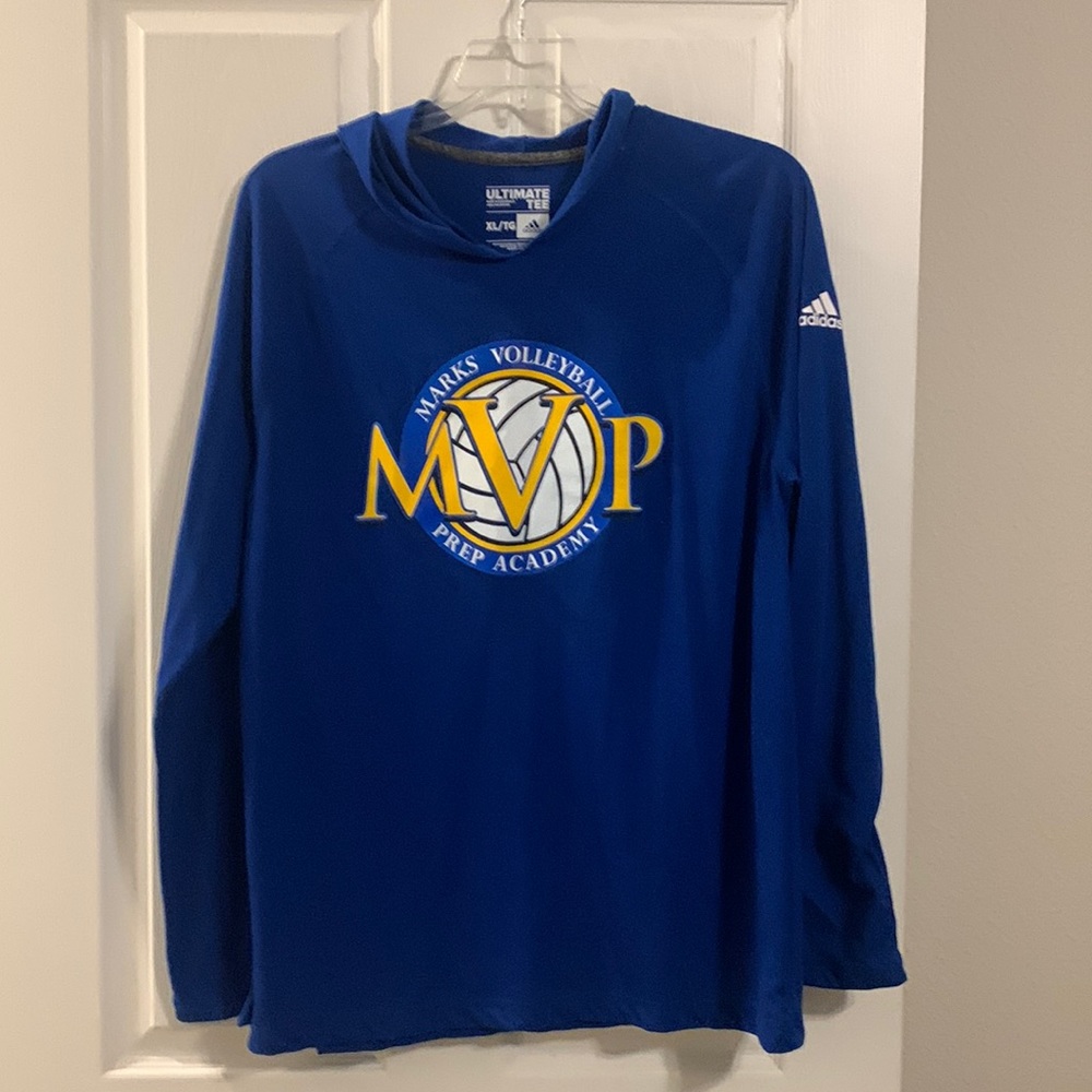 Adidas Mens volleyball hooded long sleeve shirt